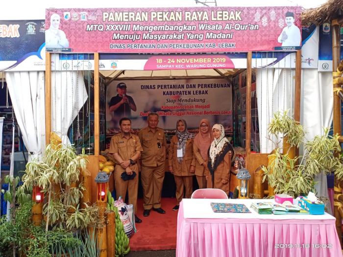 Dinas Pertanian dan Perkebunan Kabupaten Lebak berpartisipasi dalam Pameran MTQ dan Pekan Raya Lebak Tahun 2019