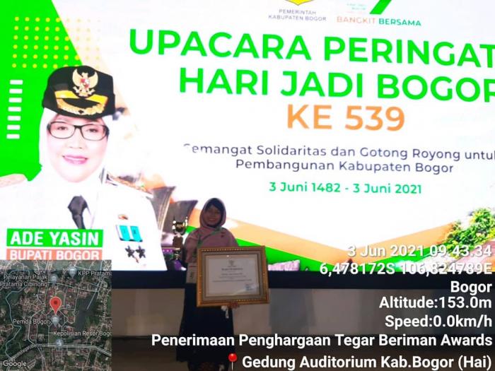 Penyuluh Pertanian Kabupaten Bogor Raih Penghargaan Tegar Beriman Award 2021