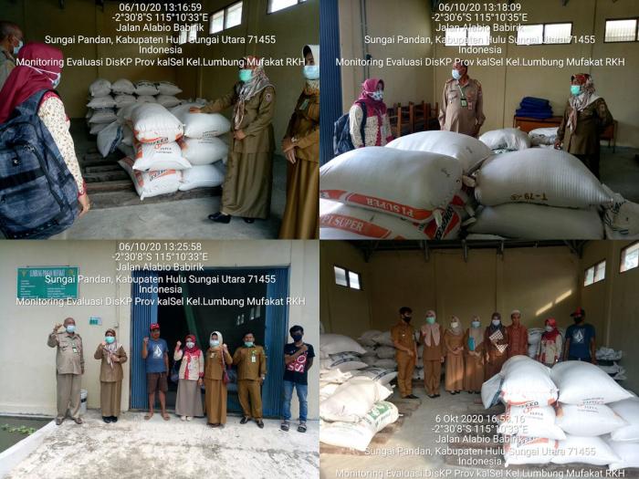 Kunjungan Dinas Ketahanan Pangan Provinsi di Kelompok Lumbung Pangan Mufakat Ds. Rantau Karau Hilir Kec. Sungai Pandan