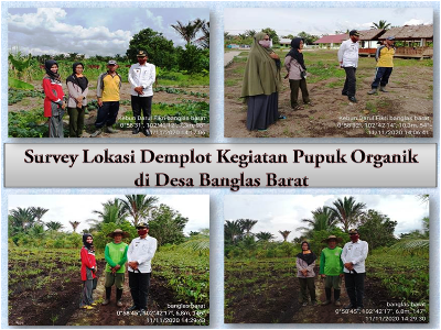 KEGIATAN SURVEY LAHAN DEMPLOT PUPUK ORGANIK DI DESA BANGLAS BARAT