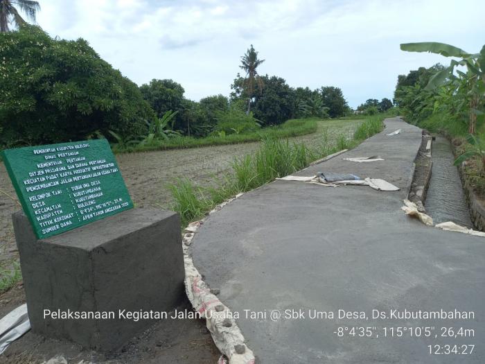 PEMBANGUNAN JALAN USAHA TANI DI SUBAK UMA DESA DESA KUBUTAMBAHAN KABUPATEN BULELENG TAHUN 2020