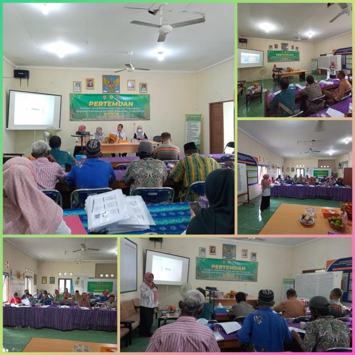 Pertemuan Evaluasi Hasil Pelaksanaan Sekolang Lapang (SL) Kostratani UPT BPP Liang Anggang