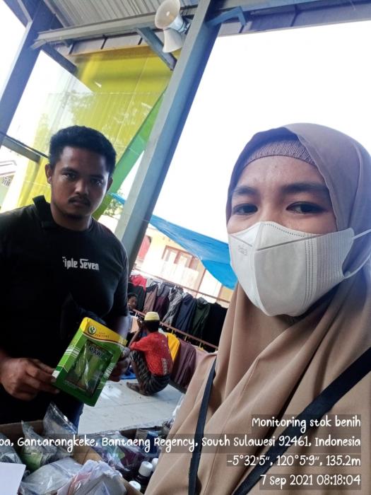 Kegiatan Monitoring Stok Benih di Kios Berkah Tani dan Sumber Tani Pasar Layoa Desa Layoa Kec. Gantarangkeke Kab.Bantaeng