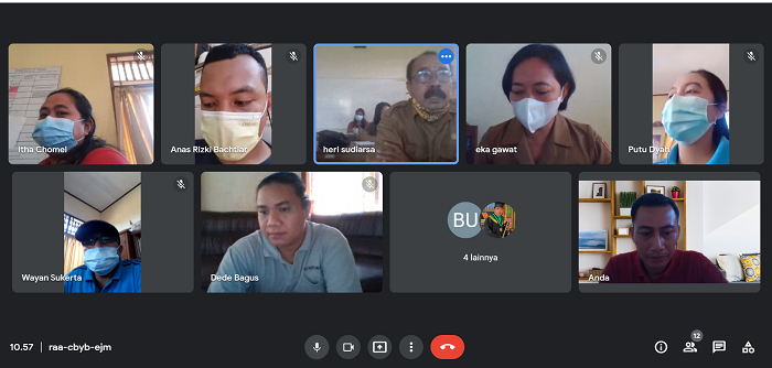 Rapat online percepatan entry ERDKK Tahun 2022 Kabupaten Karangasem