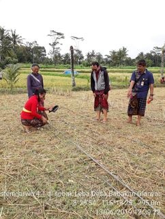KEGIATAN DEMPLOT KEDELAI SISTEM JAJAR LEGOWO 4:1 DI DI SUBAK LEBA, DESA  BAKBAKAN KECAMATAN GIANYAR, KABUPATEN GIANYAR, PROVINSI BALI