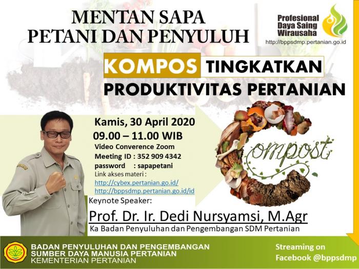 Mentan Sapa Petani dan Penyuluh Pertanian 30 April 2020