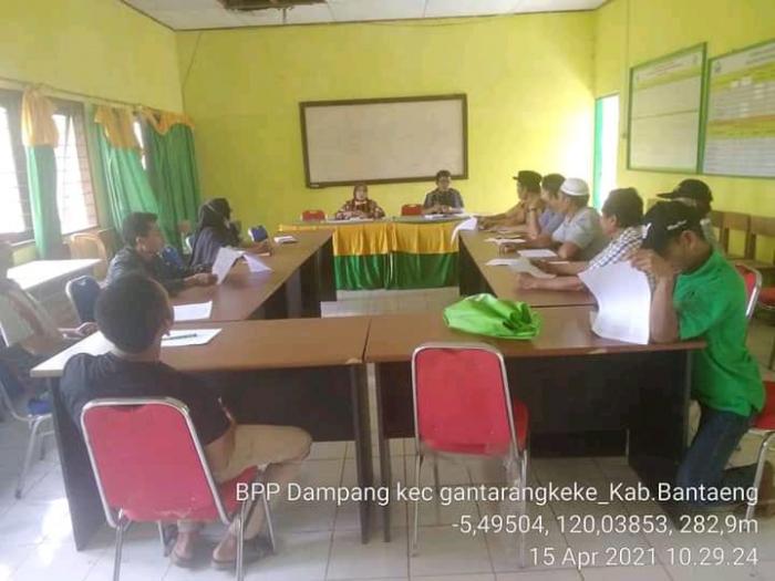Pertemuan Penyusunan Rdkk Pupuk Bersubsidi Di Bpp Dampang Kec Gantarangkeke Kab Bantaeng