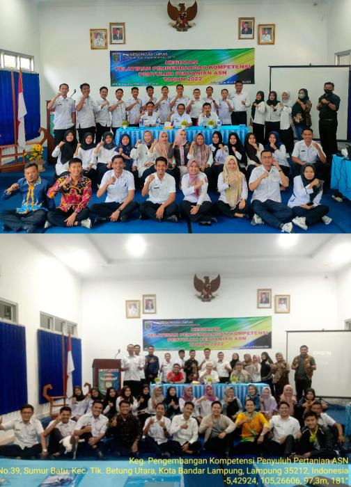 PELATIHAN PENGEMBANGAN KOMPETENSI PENYULUH PERTANIAN ASN TAHUN 2022