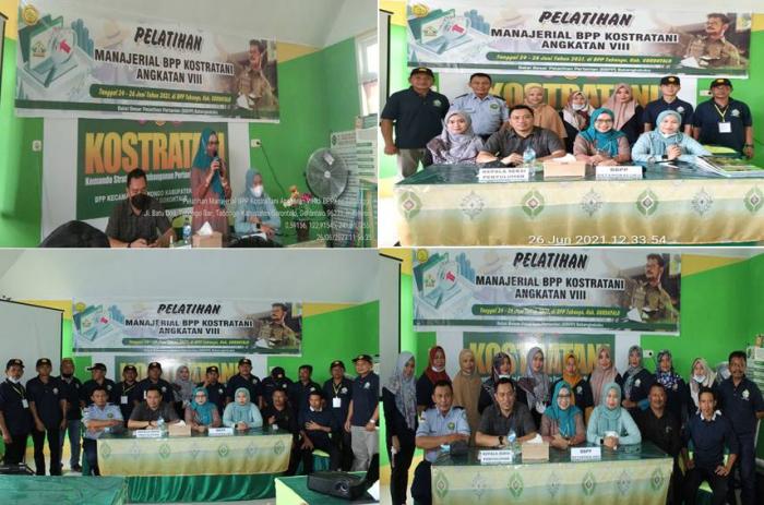 PELATIHAN MANAJERIAL BPP KOSTRATANI ANGKATAN VIII DI BPP TABONGO KABUPATEN GORONTALO