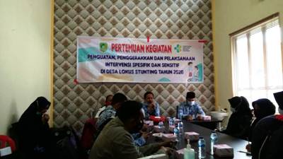 PELAKSANAAN KEGIATAN PERTEMUAN PENGUATAN PERGERAKAN DAN PELAKSANAAN INTERVENSI SPESIFIK DAN SENSITIF STANTING DI KECAMATAN MERBAU