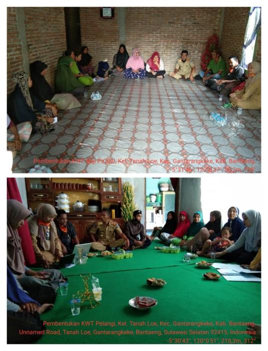 Pembentukan KWT di dusun Borong Kalukua dan Dusun Passangarrang, Kelurahan Tanah Loe Kabupaten Bantaeng