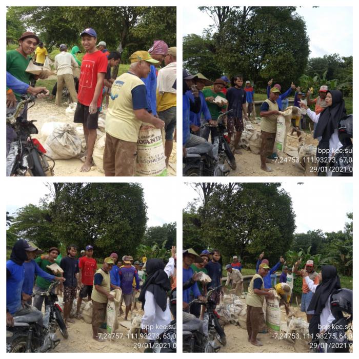 Swadaya jut poktan joyo dikromo Desa  Sukosewu Kecamatan Sukosewu