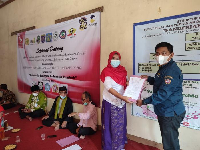 Kolaborasi Karang Taruna Kecamatan Bojongsari & P4S Sanderiana Orchid, Dorong Pemberdayaan Milenial Menjadi Wirausaha Muda Pertanian