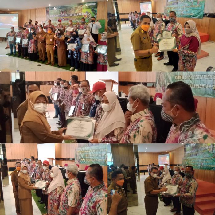 PEMBERIAN PENGHARGAAN KEPADA INSAN PERTANIAN BERPRESTASI TINGKAT PROVINSI KALIMANTAN SELATAN TAHUN 2021 dan BIMTEK PENYULUH PERTANIAN PROGRAM IPDMIP