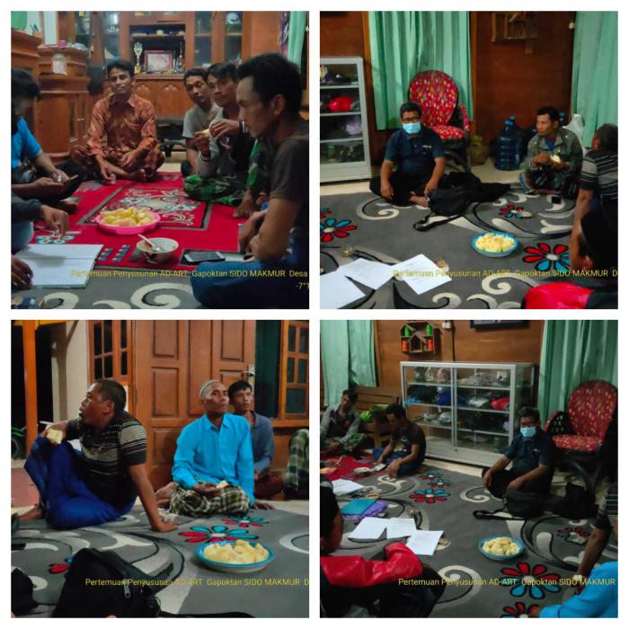 Pertemuan Penyusunan Ad-art Gapoktan Sido Makmur  Desa Napis Kec.tambakrejo