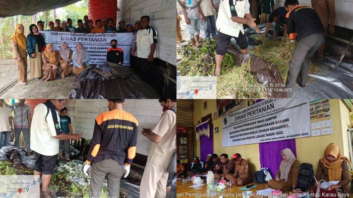 Pelatihan Pembuatan Trichokompos Di Gapoktan Jaya Makmur Ds. Rantau Karau Raya Kec. Sungai Pandan Kabupaten HSU