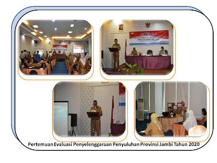 PERTEMUAN EVALUASI PENYELENGGARAAN PENYULUHAN PROVINSI JAMBI TAHUN 2020