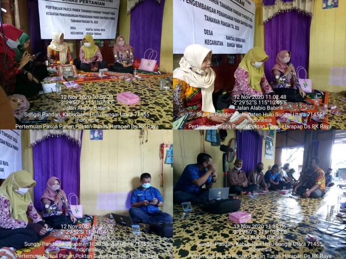 Pasca Panen Tanaman Pangan Tingkat Desa Di Kelompok Tani Tunas Harapan I Ds. Rantau Karau Raya Kec. Sungai Pandan