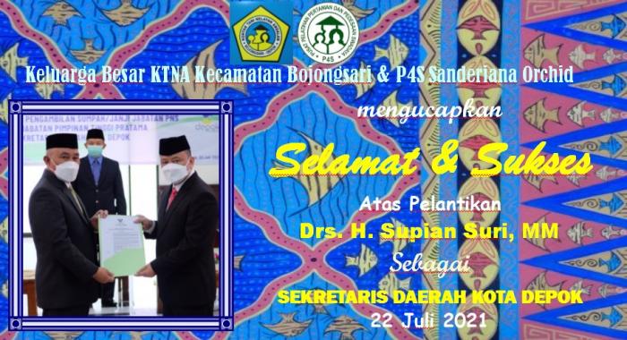 KTNA Kecamatan Bojongsari Ucapkan Selamat Atas Pelantikan Sekda Kota Depok