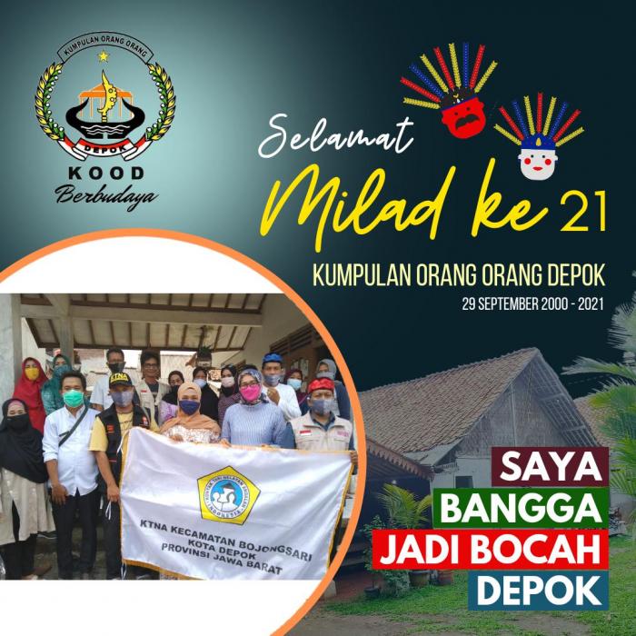 KTNA Kecamatan Bojongsari Mengucapkan Selamat Milad ke-21 KOOD Kota Depok
