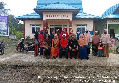 Sosialisasi Kegiatan P2L KWT Perempuan Lestari Desa Alai Selatan
