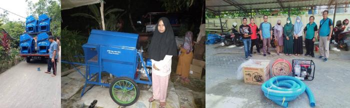 Serah Terima Bantuan Berupa Pompa Air 3 inc dan Power Thresher Oleh Dinas Pertanian Kabupaten HSU untuk Poktan Tunas Muda Ds. Rantau Karau Tengah Kec. Sungai Pandan Kabupaten Hulu Sungai Utara