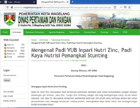 Tembus 1 Juta Visitor, Kadisperpa Targetkan Website Disperpa Jadi Corong Urban Farming