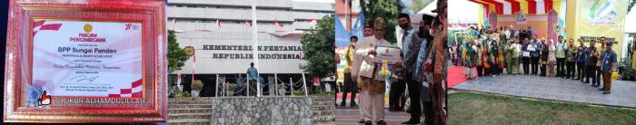 Pemberian Penghargaan Tingkat Provinsi Dan Nasional Kepada BPP Kec.Sungai Pandan Kab. Hulu Sungai Utara Sebagai Insan Pertanian Berprestasi, Kategori BPP Terbaik