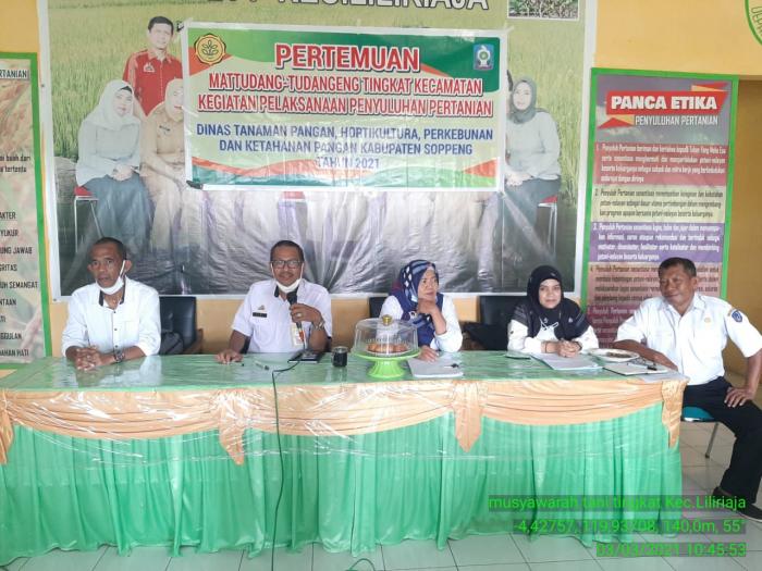 Musyawarah Tani Mattudang - tudangeng Tingkat Kecamatan Liliriaja MT April - September 2021