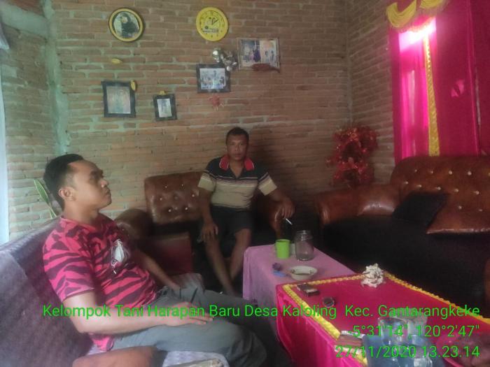  Kunjungan ke Sekretariat Kelompok Tani Harapan Baru Desa Kaloling Kecamatan Gantarangkeke Kabupaten Bantaeng